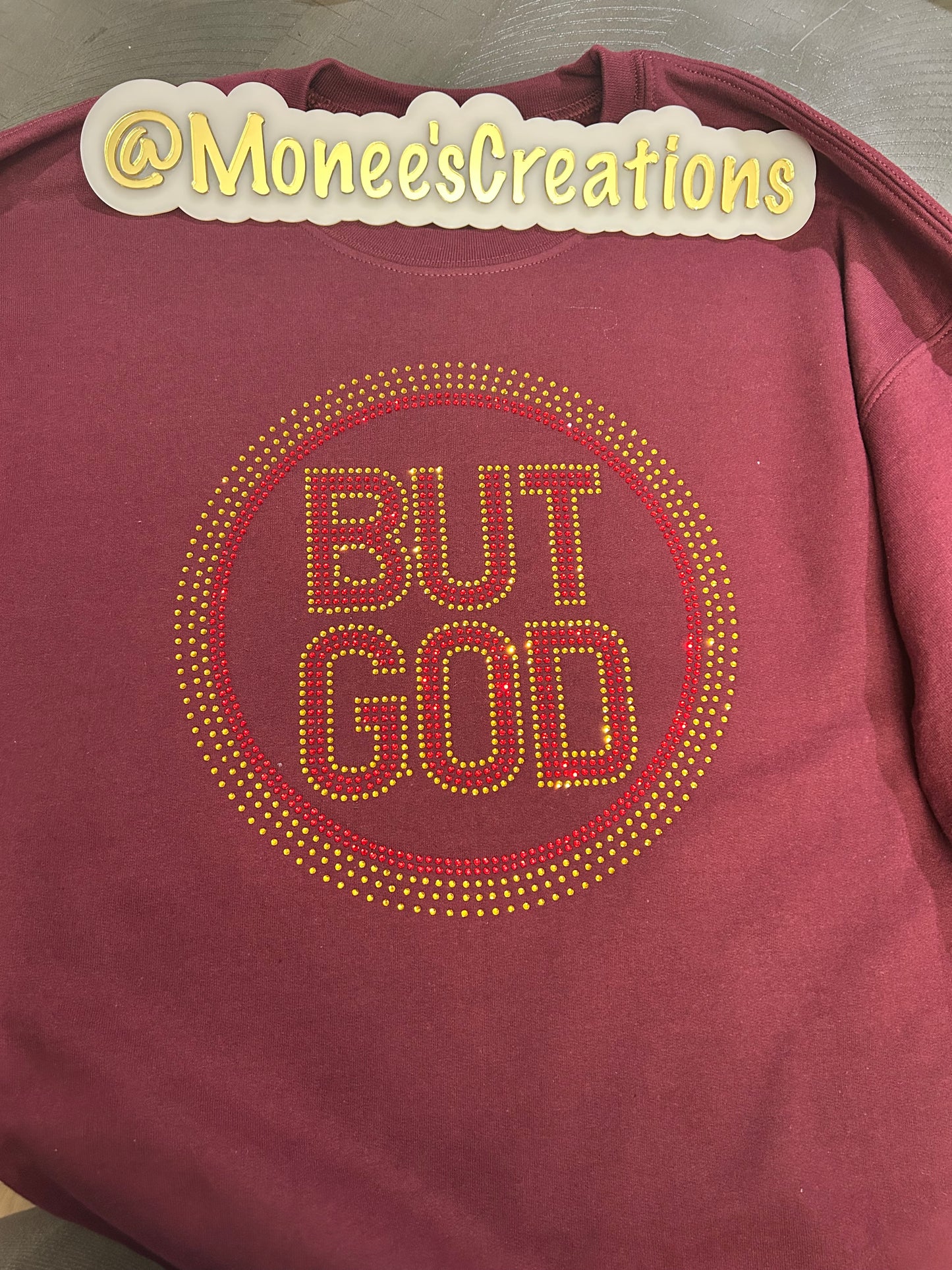 But God Rhinestone Transfers