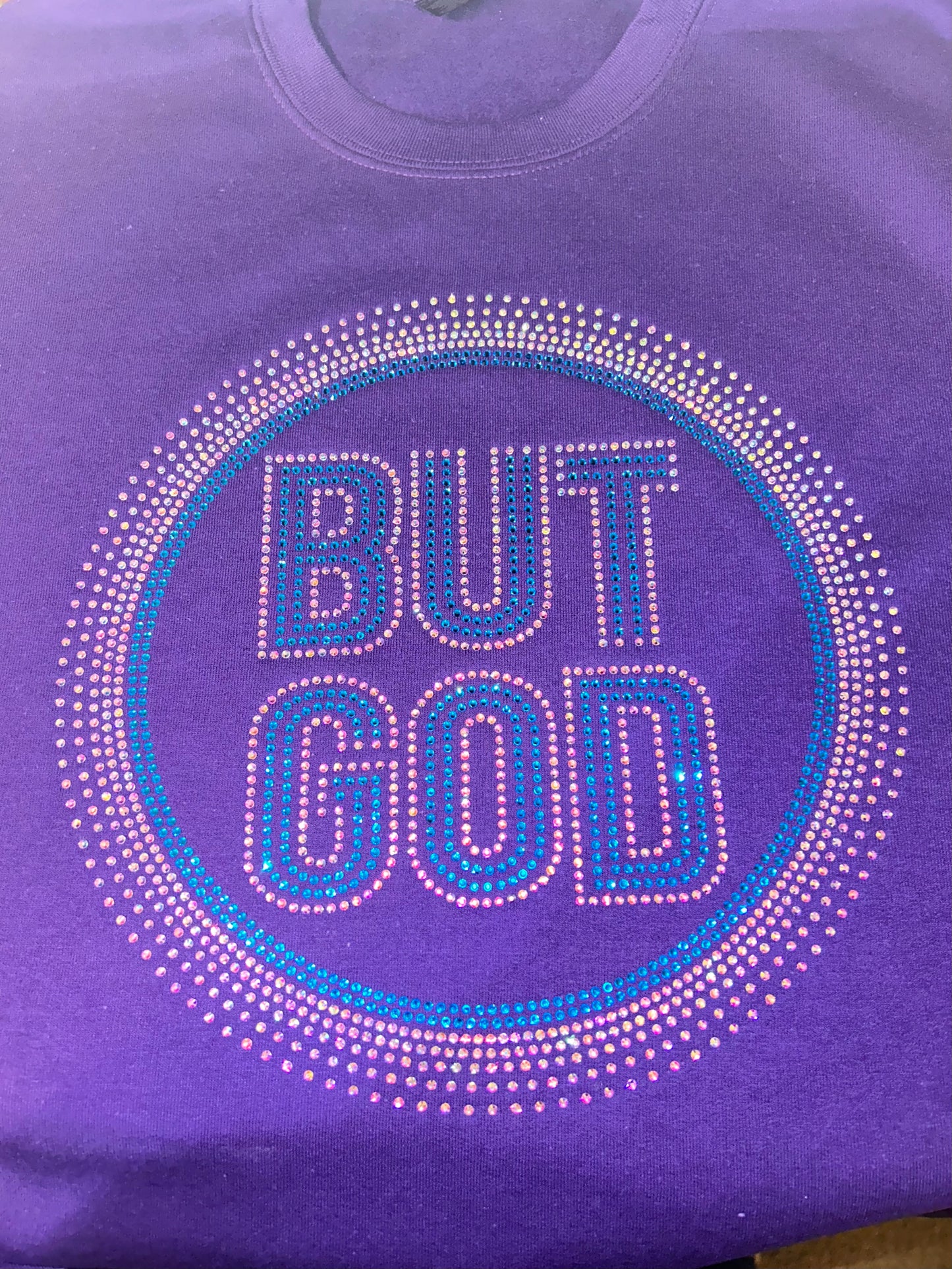 But God Rhinestone Transfers