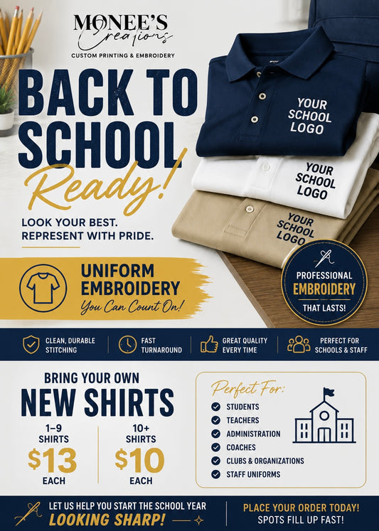 Back to School Embroidery