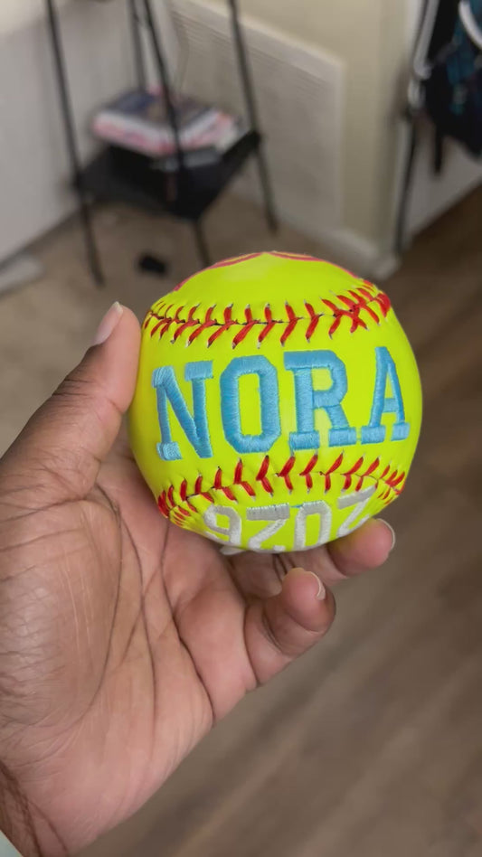 Custom Embroidered Softball