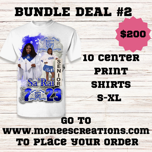 10 Center Print Shirts